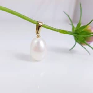 dikke gouden parelhanger