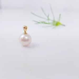ronde gouden parelhanger