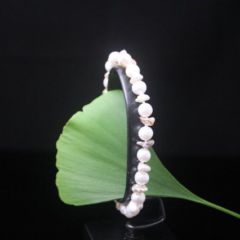 armband met ronde en keshi parels