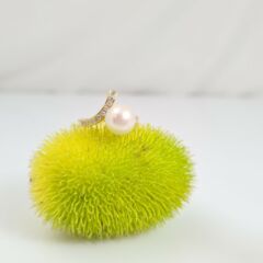 18k geelgouden parelring