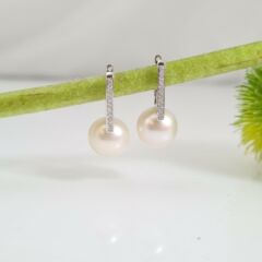 18k gouden pareloorbellen