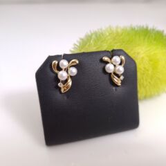 18k gouden pareloorbellen
