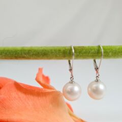 18k gouden pareloorbellen