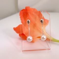 18k gouden pareloorbellen