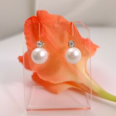 18k gouden pareloorbellen