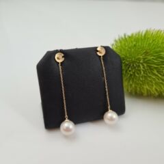 18k gouden pareloorbellen