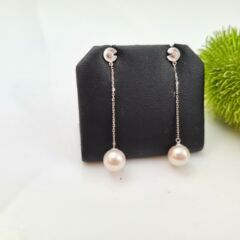 18k gouden pareloorbellen
