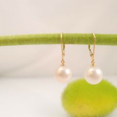 18k gouden pareloorbellen
