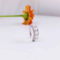 oorbel cuff met parels