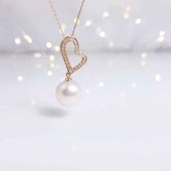 gouden ketting met echte parel