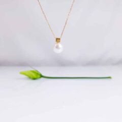 gouden ketting met echte parel