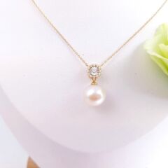gouden ketting met echte parel