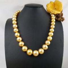 halsketting van gouden zuidzee parels