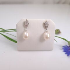 zilveren oorbellen met echte parels