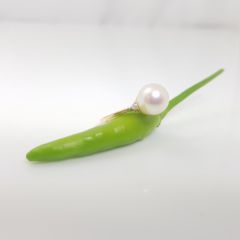 klassiek model geelgouden parelring