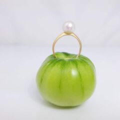 geelgouden parelring