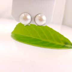 oorbelclips met echte parels