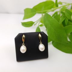 oorbellen van 18k goud met echte parels