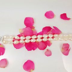 armband van dubbele barokke parels