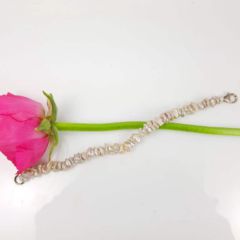 armband van roze keshi parels