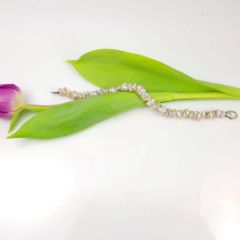 armband van roze keshi parels