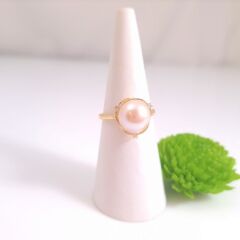 geelgouden parelring