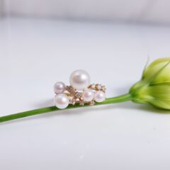 gouden ring met meerdere parels
