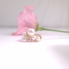 ring met meerdere parels
