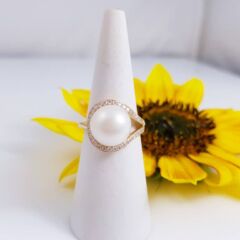 18k gouden ring met parel