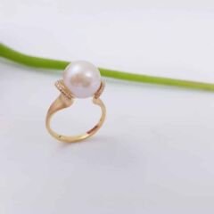18k gouden ring met parel