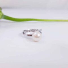 witte parelring