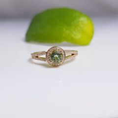 gouden ring met munt toermalijn
