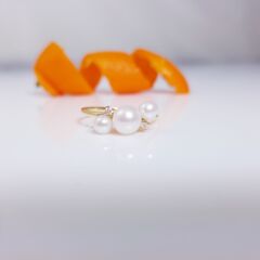 geelgouden parelring